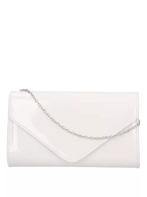 Divatos 9016 fehér lakk női alkalmi táska 