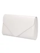 Divatos 9016 fehér lakk női alkalmi táska 