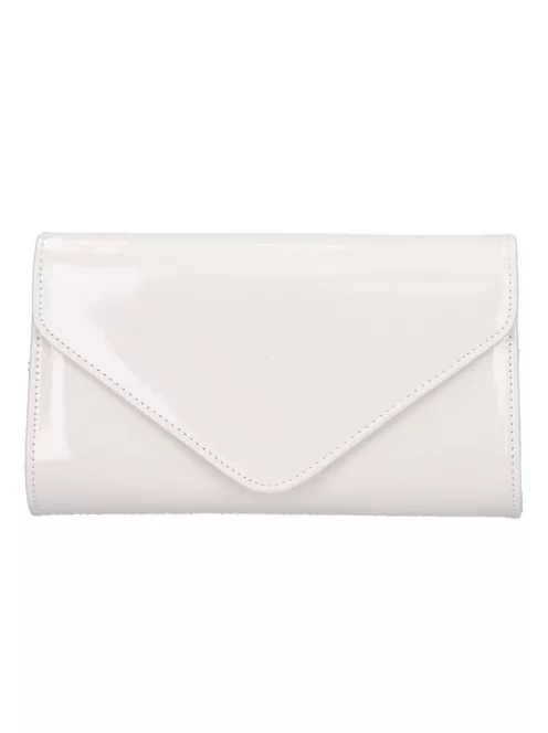 Divatos 9016 fehér lakk női alkalmi táska 