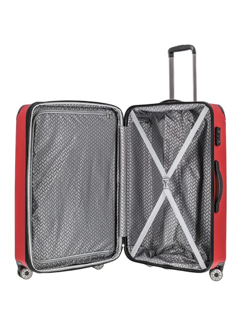 Travelite City piros 4 kerekű bővíthető nagy bőrönd