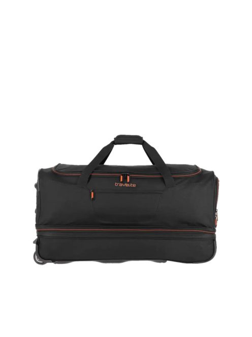 Travelite 96276-01 Basics L fekete narancssárga 70 cm nagy méretű gurulós utazótáska 