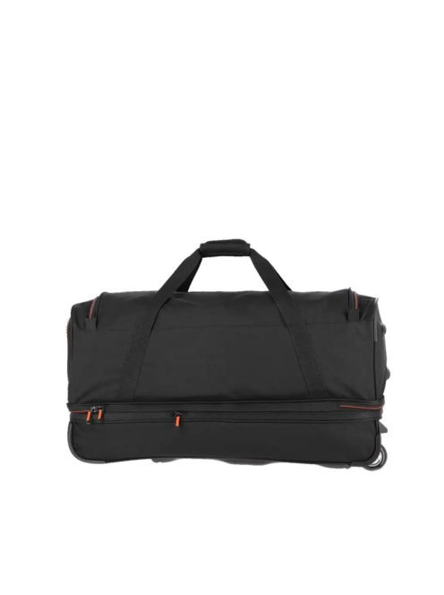 Travelite 96276-01 Basics L fekete narancssárga 70 cm nagy méretű gurulós utazótáska 