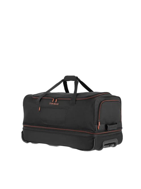 Travelite 96276-01 Basics L fekete narancssárga 70 cm nagy méretű gurulós utazótáska 