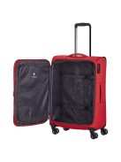 Travelite 80048-10 Chios M piros 4 kerekű bővíthető közepes méretű bőrönd 