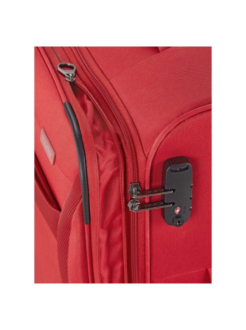 Travelite 80048-10 Chios M piros 4 kerekű bővíthető közepes méretű bőrönd 