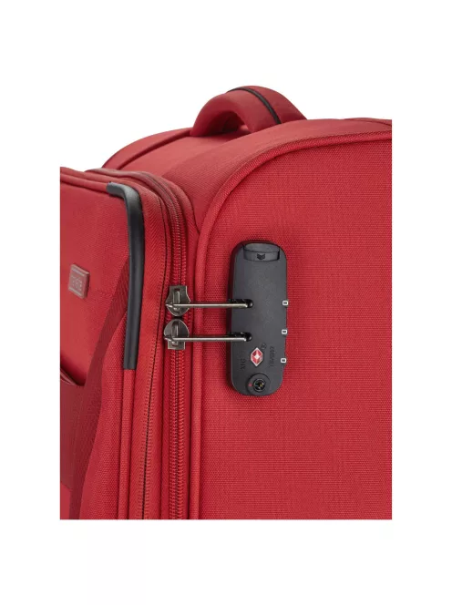 Travelite 80047-10 Chios S piros 4 kerekű kabin méretű bőrönd 