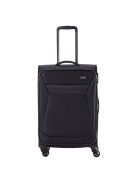 Travelite 80048-01 Chios M fekete 4 kerekű közepes méretű bőrönd 