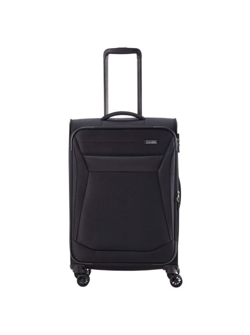 Travelite 80048-01 Chios M fekete 4 kerekű közepes méretű bőrönd 