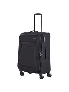 Travelite 80048-01 Chios M fekete 4 kerekű közepes méretű bőrönd 