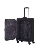 Travelite 80048-01 Chios M fekete 4 kerekű közepes méretű bőrönd 
