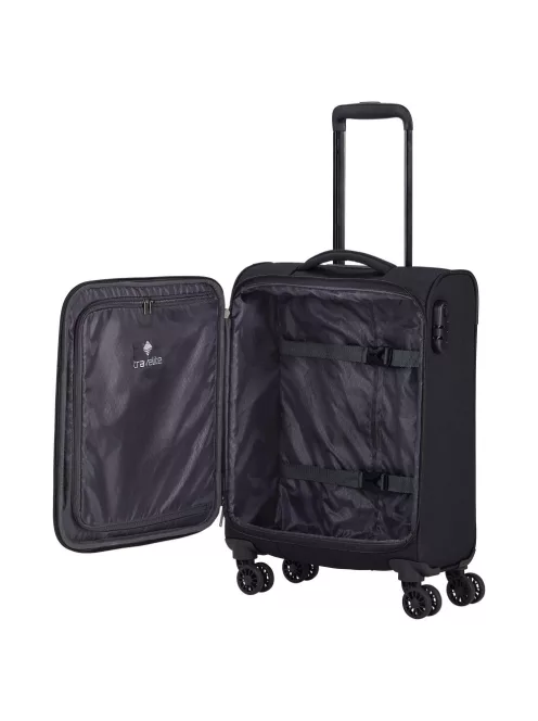 Travelite 80047-10 Chios S fekete 4 kerekű kabin méretű bőrönd 