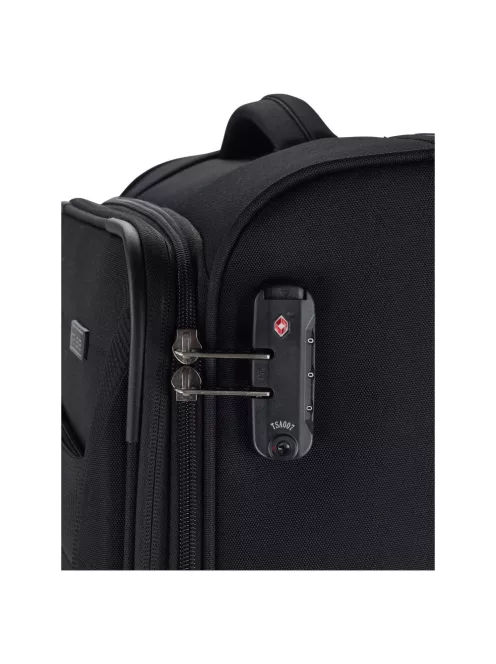 Travelite 80047-10 Chios S fekete 4 kerekű kabin méretű bőrönd 