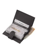 Giultieri SCN2038/PTL fekete bőr férfi kártyatartó és pénztárca