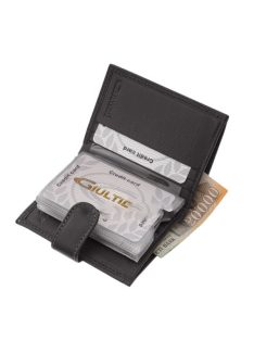   Giultieri SCN2038/PTL fekete bőr férfi kártyatartó és pénztárca