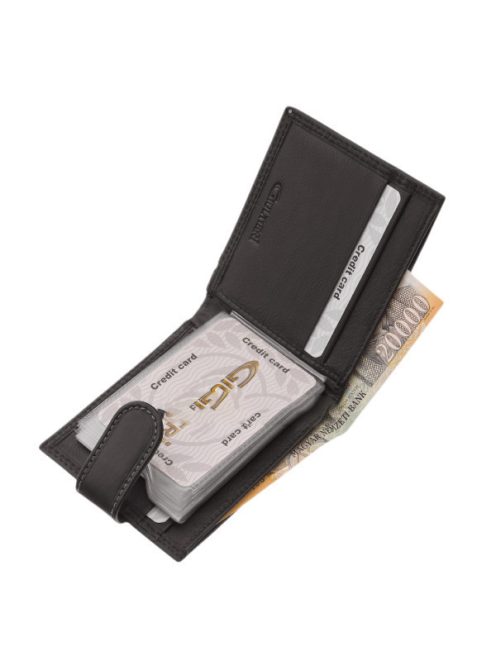 Giultieri SCN30809/T fekete bőr férfi kártyatartó és pénztárca