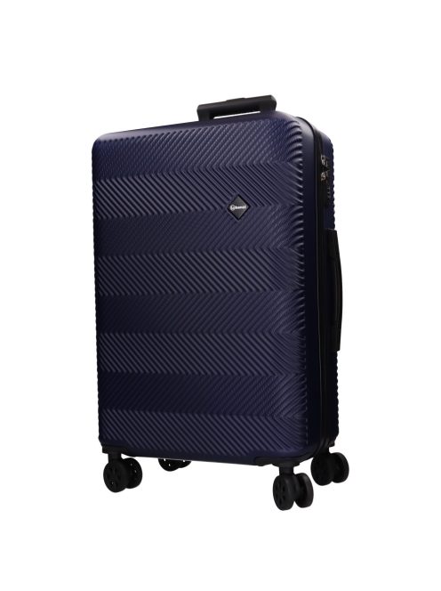 Benzi 5702 L sötétkék 4 kerekű nagy méretű bőrönd