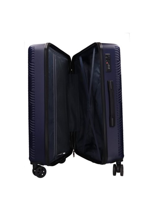 Benzi 5702 L sötétkék 4 kerekű nagy méretű bőrönd