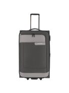 Travelite 92807-04 Viia L antrazit 2 kerekű bővíthető nagy méretű bőrönd 