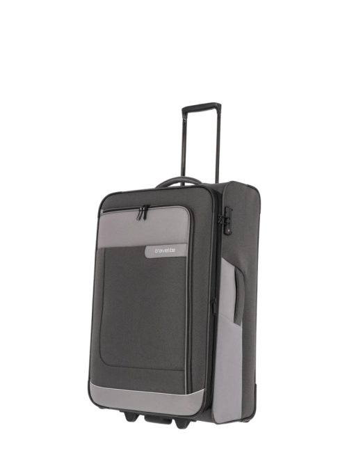 Travelite 92807-04 Viia L antrazit 2 kerekű bővíthető nagy méretű bőrönd 