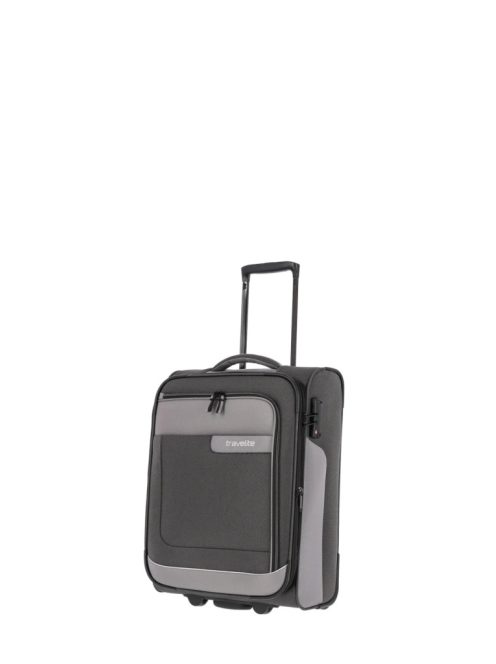 Travelite 92807-4 Viia S antrazit 2 kerekű bővíthető kabin méretű bőrönd 