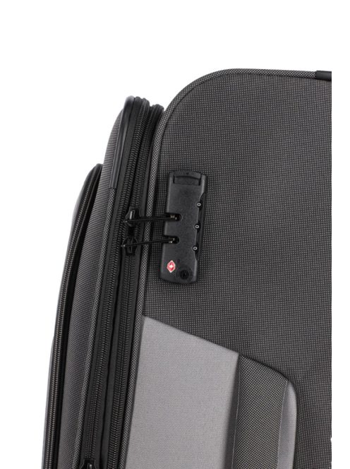 Travelite 92807-4 Viia S antrazit 2 kerekű bővíthető kabin méretű bőrönd 
