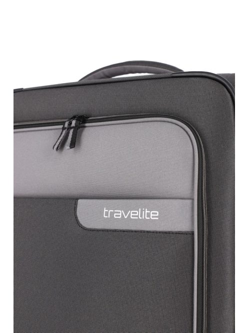 Travelite 92807-4 Viia S antrazit 2 kerekű bővíthető kabin méretű bőrönd 
