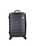 Benzi 5598 M fekete 4 kerekű közepes méretű bőrönd