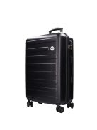 Benzi 5598 M fekete 4 kerekű közepes méretű bőrönd