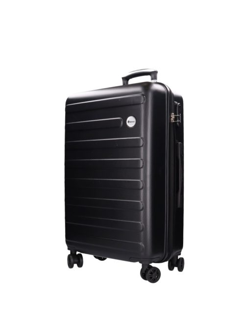 Benzi 5598 M fekete 4 kerekű közepes méretű bőrönd