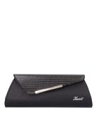 Karen D 455 fekete lakk fonott táska