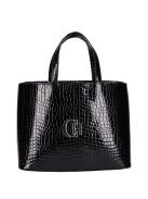 Chiara M 876 fekete lakk kroko táska