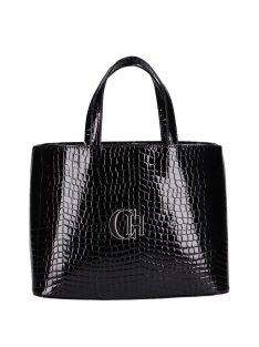 Chiara M 876 fekete lakk kroko táska