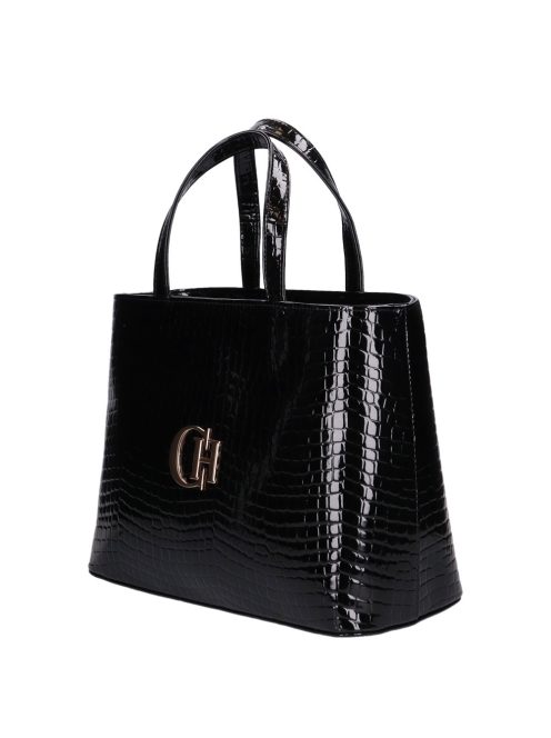 Chiara M 876 fekete lakk kroko táska