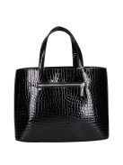 Chiara M 876 fekete lakk kroko táska
