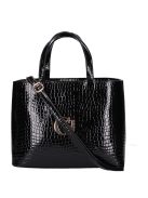 Chiara M 876 fekete lakk kroko táska
