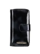 Gregorio BT-116 fekete lakk bőr női pénztárca