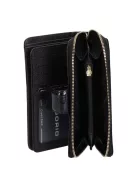 Gregorio BT-116 fekete lakk bőr női pénztárca