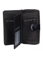 Gregorio BT-116 fekete lakk bőr női pénztárca