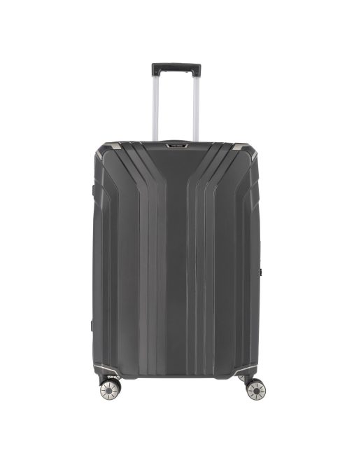 Travelite Elvaa L fekete 4 kerekű nagy méretű prémium bőrönd