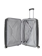 Travelite Elvaa L fekete 4 kerekű nagy méretű prémium bőrönd