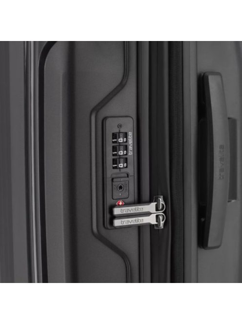 Travelite Elvaa S fekete kabin méretű prémium bőrönd
