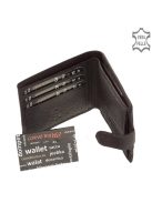 Corvo Bianco CVL1002/T-fekete bőr férfi pénztárca