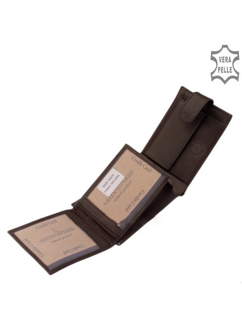 Green Deed SGR102/T-barna bőr férfi pénztárca