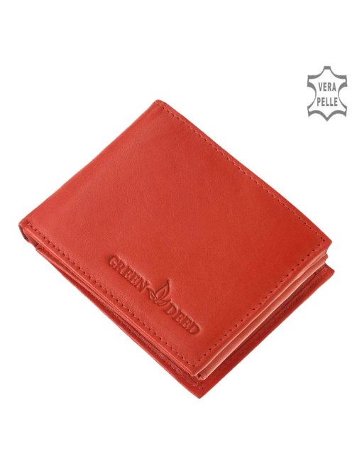 Green Deed CVT102 piros bőr női pénztárca