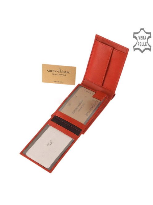 Green Deed CVT102 piros bőr női pénztárca