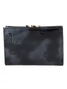 Gregorio BT-117 fekete lakk bőr kicsi pénztárca