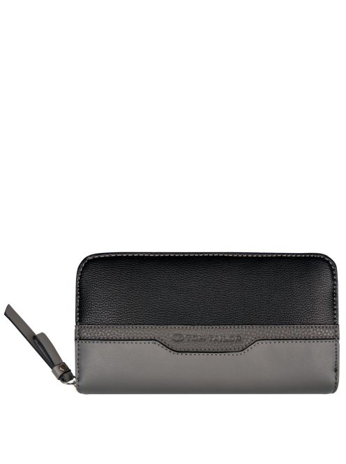 Tom Tailor Jule szürke-fekete női közepes pénztárca
