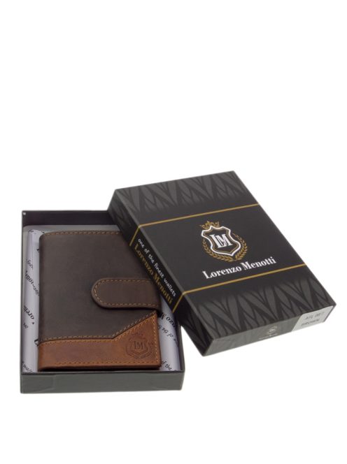 Lorenzo Menotti AFL2038/T barna férfi kártyatartó és pénztárca