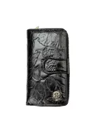 Gregorio HL116 fekete virágos női pénztárca