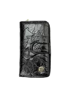 Gregorio HL116 fekete virágos női pénztárca